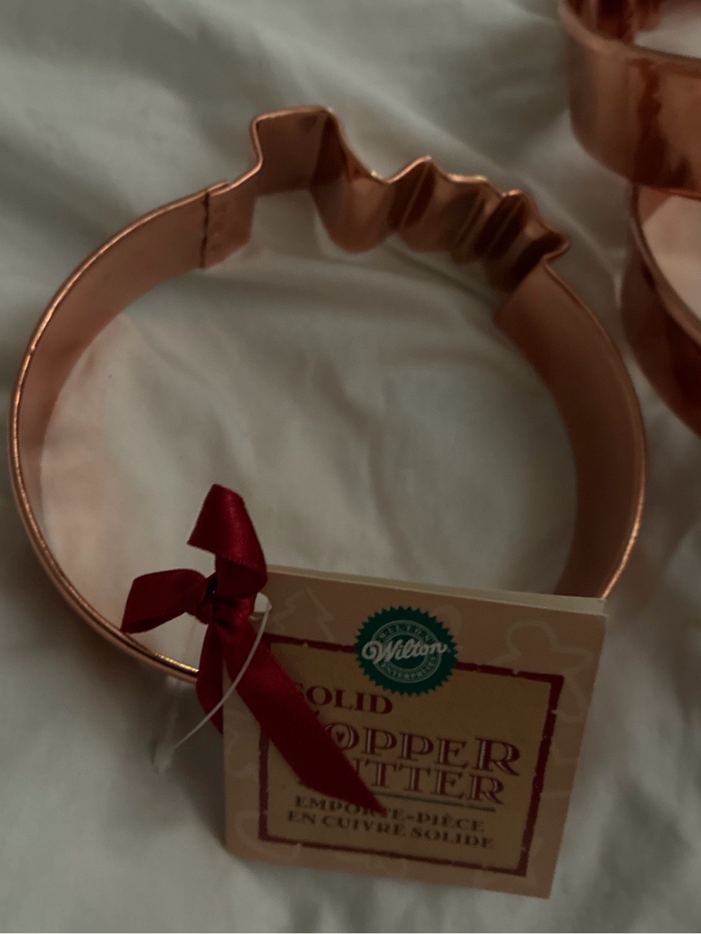 Wilton Christmas Copper APPLE Cookie Cutter 5.75” Riveted 1-1/8” Thick